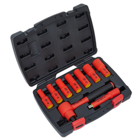 Sealey Premier Insulated Socket Set 3/8"Sq Drive 9pc - VDE Approved