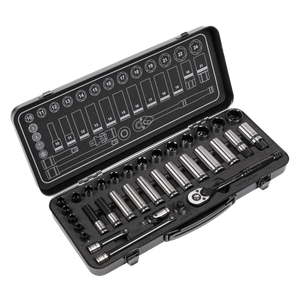 Sealey Premier Black Socket Set 3/8