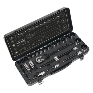 Sealey Premier Black Socket Set 1/2