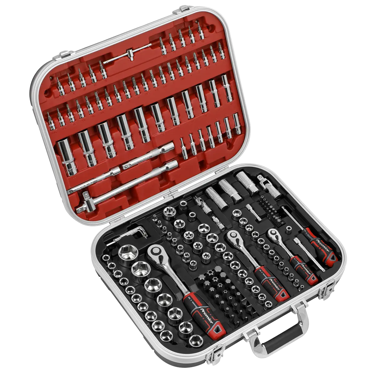 Sealey Premier Socket Set 1/4", 3/8" & 1/2"Sq Drive 172pc Sealey 