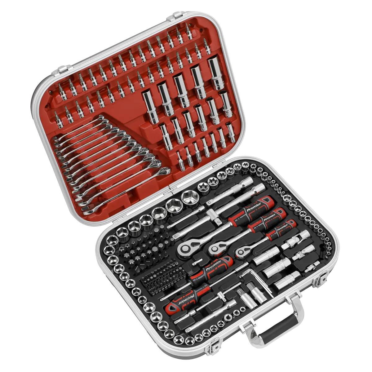 Sealey Premier Socket Set 1/4", 3/8" & 1/2"Sq Drive 216pc Sealey 
