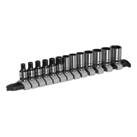 Sealey Premier Black Socket Set 1/4"Sq Drive 13pc