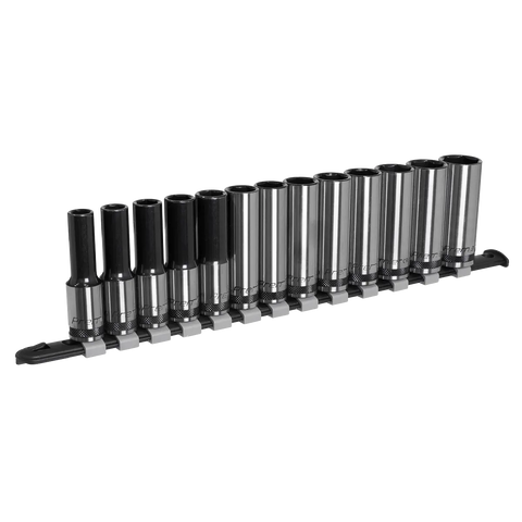 Sealey Premier Black Deep Socket Set 1/2"Sq Drive 13pc