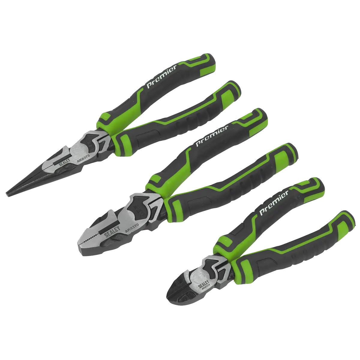 Sealey Premier High Leverage Pliers Set 3pc - Green Sealey 