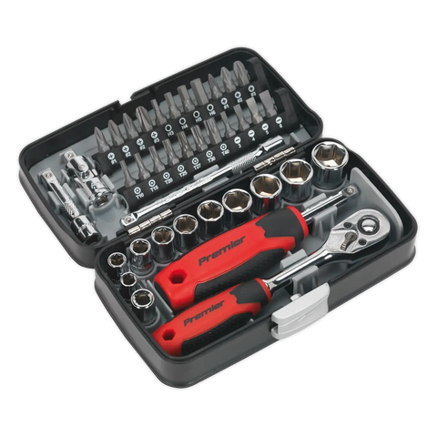 Sealey Premier Socket & Bit Set 1/4"Sq Drive 38pc