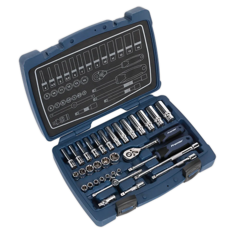 Sealey Premier Socket Set 1/4"Sq Drive 33pc