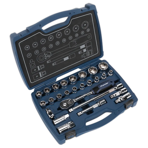 Sealey Premier Socket Set 1/2"Sq Drive 26pc
