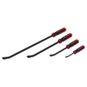 Sealey Premier Heavy-Duty Angled Pry Bar Set with Hammer Cap 4pc