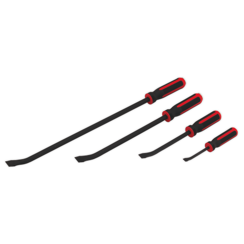 Sealey Premier Heavy-Duty Angled Pry Bar Set with Hammer Cap 4pc