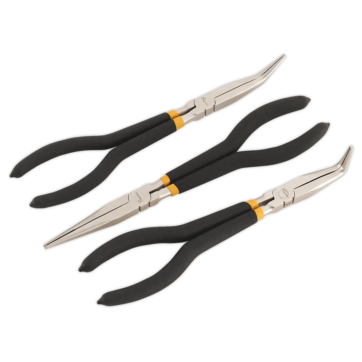 Sealey Premier Needle Nose Pliers Set Ni-Fe Finish 280mm 3pc Sealey 
