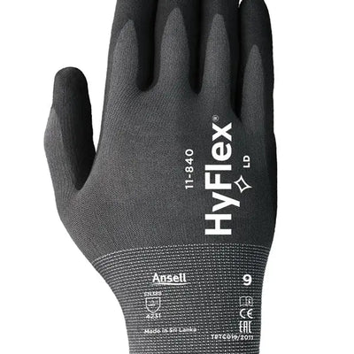 Ansell HyFlex 11-840 Nitrile Coated Multi Purpose Safety Gloves Ansell 