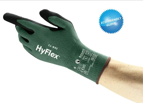 Ansell HyFlex 11-842 Sustainable Multi-Purpose Safety Gloves - Pack of 12 Ansell 