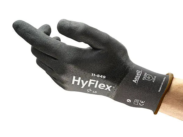 Ansell HyFlex 11-849 Fully Dipped Nitrile Coated Safety Gloves - Pack of 12 Ansell 