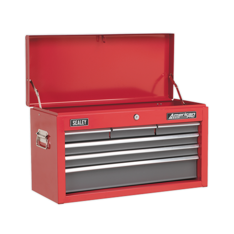 Sealey American PRO® Topchest 6 Drawer - Red/Grey
