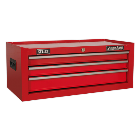 Sealey American PRO® Mid-Box Tool Chest 3 Drawer - Red