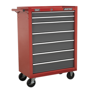 Sealey American PRO® Rollcab 7 Drawer - Red/Grey