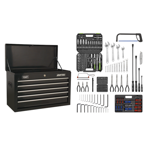 Sealey American PRO® Topchest 5 Drawer with 272pc Tool Kit - Black
