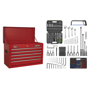 Sealey American PRO® Topchest 5 Drawer with 272pc Tool Kit - Red