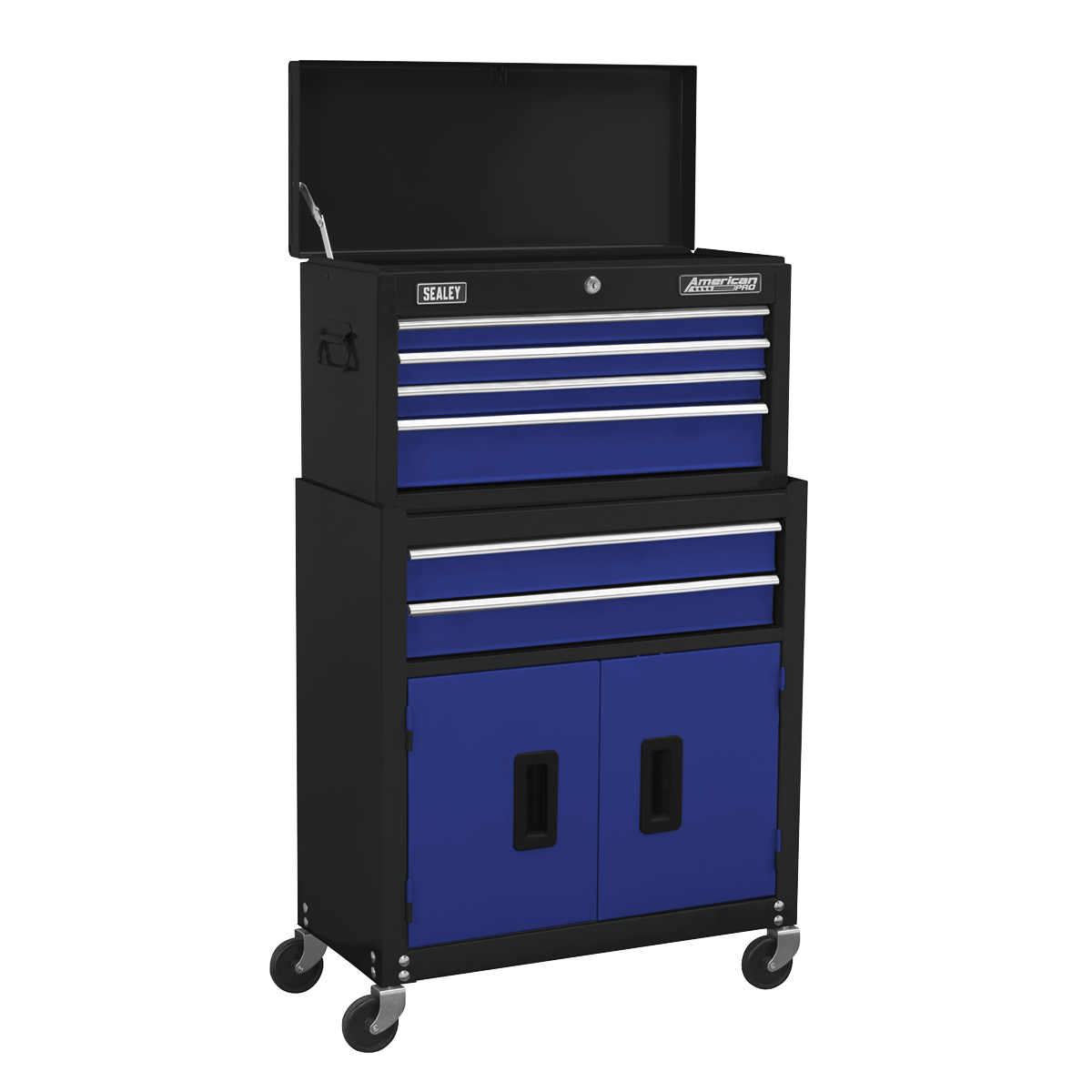 Sealey American PRO® Topchest & Rollcab Combination 6 Drawer - Blue Sealey 