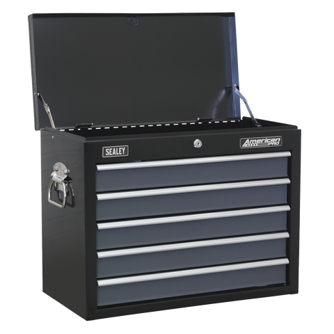 Sealey American PRO® Topchest 5 Drawer - Black/Grey