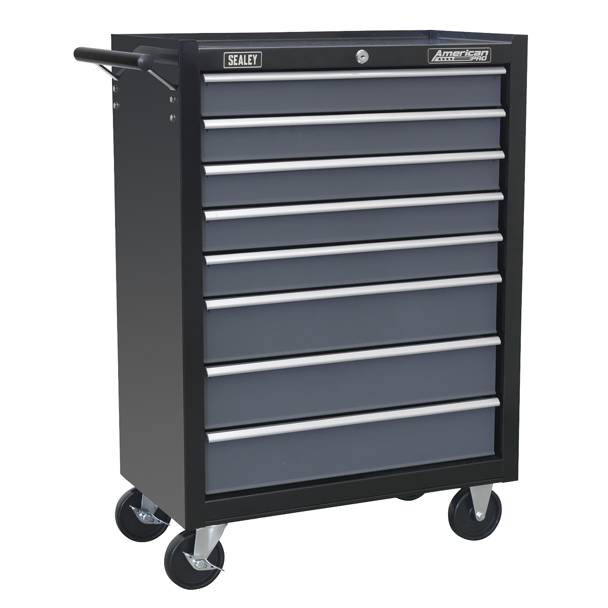 Sealey American PRO® Rollcab 8 Drawer - Black/Grey Sealey 