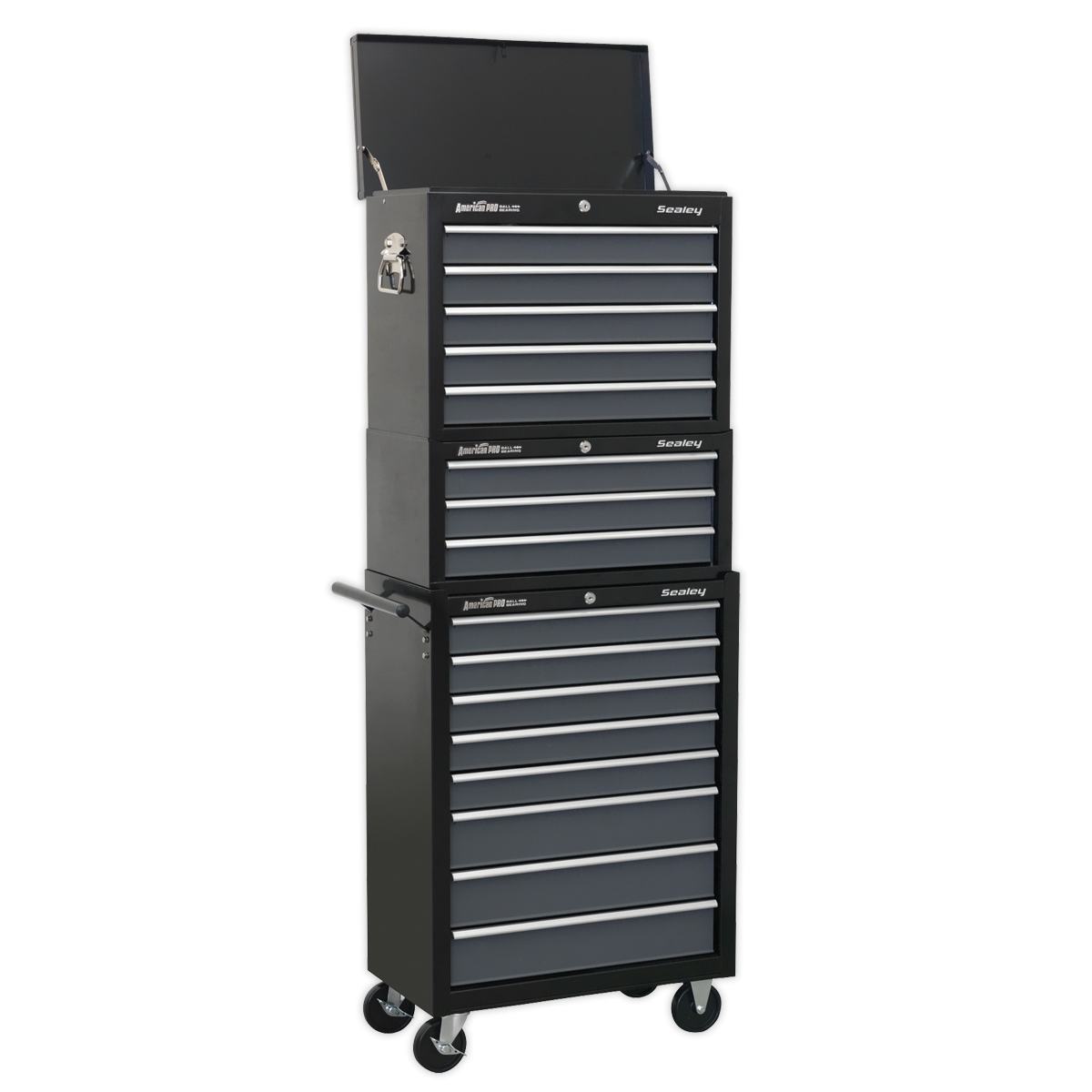 Sealey American PRO® Tool Chest Combination 16 Drawer - Black/Grey Sealey 