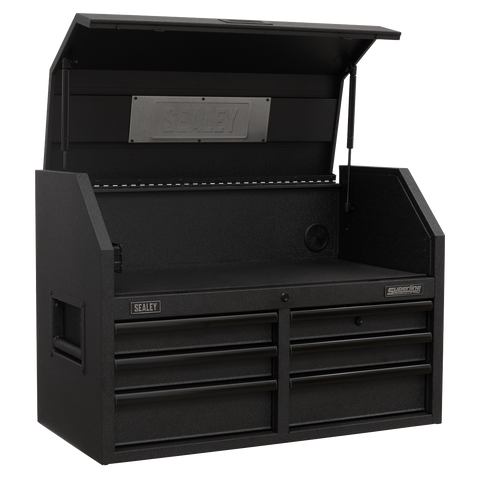 Sealey Superline PRO® Black Edition Topchest with 6 Soft Close Drawers & Power Strip 910mm