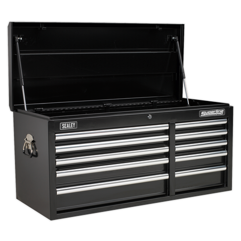 Sealey Superline PRO® Heavy-Duty Topchest 10 Drawer - Black