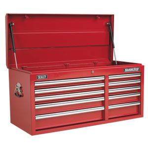 Sealey Superline PRO® Heavy-Duty Topchest 10 Drawer - Red