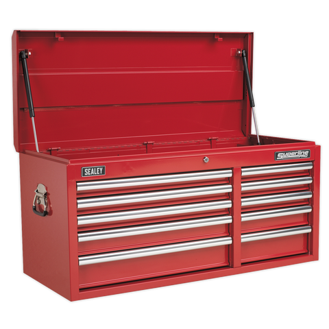 Sealey Superline PRO® Heavy-Duty Topchest 10 Drawer - Red