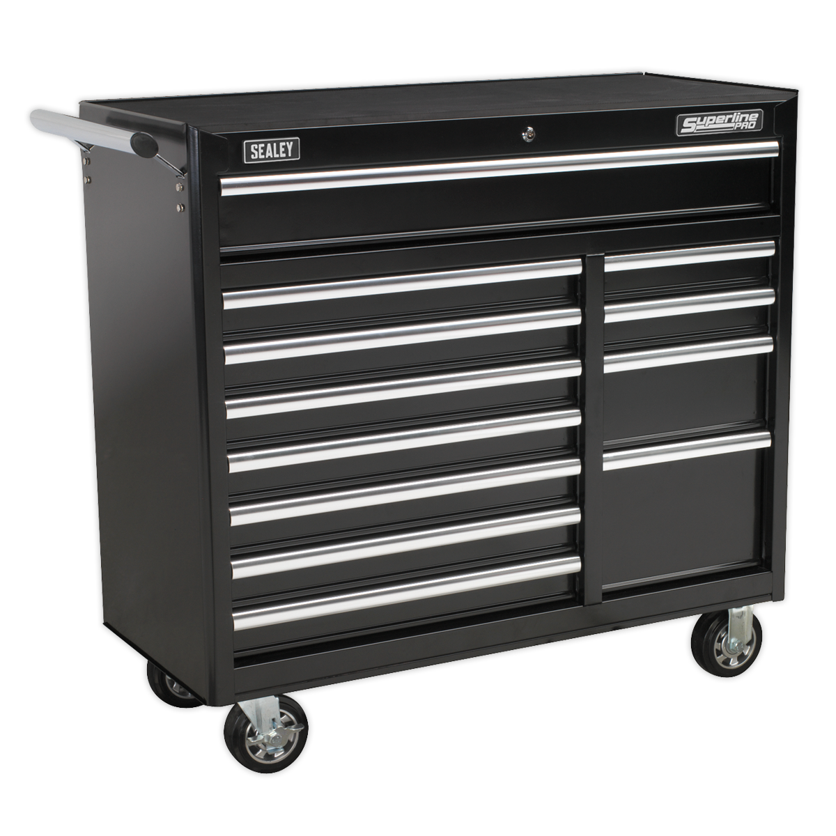 Sealey Superline PRO® Heavy-Duty Rollcab 12 Drawer - Black Sealey 