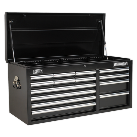 Sealey Superline PRO® Heavy-Duty Topchest 14 Drawer - Black