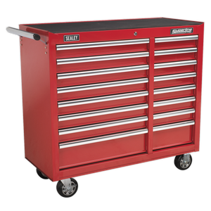 Sealey Superline PRO® Heavy-Duty Rollcab 16 Drawer - Red