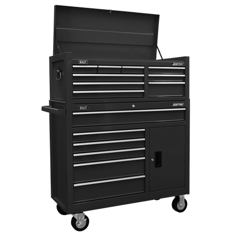Sealey American PRO® Topchest & Rollcab Combination 15 Drawer - Black