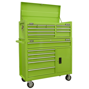 Sealey American PRO® Topchest & Rollcab Combination 15 Drawer - Green