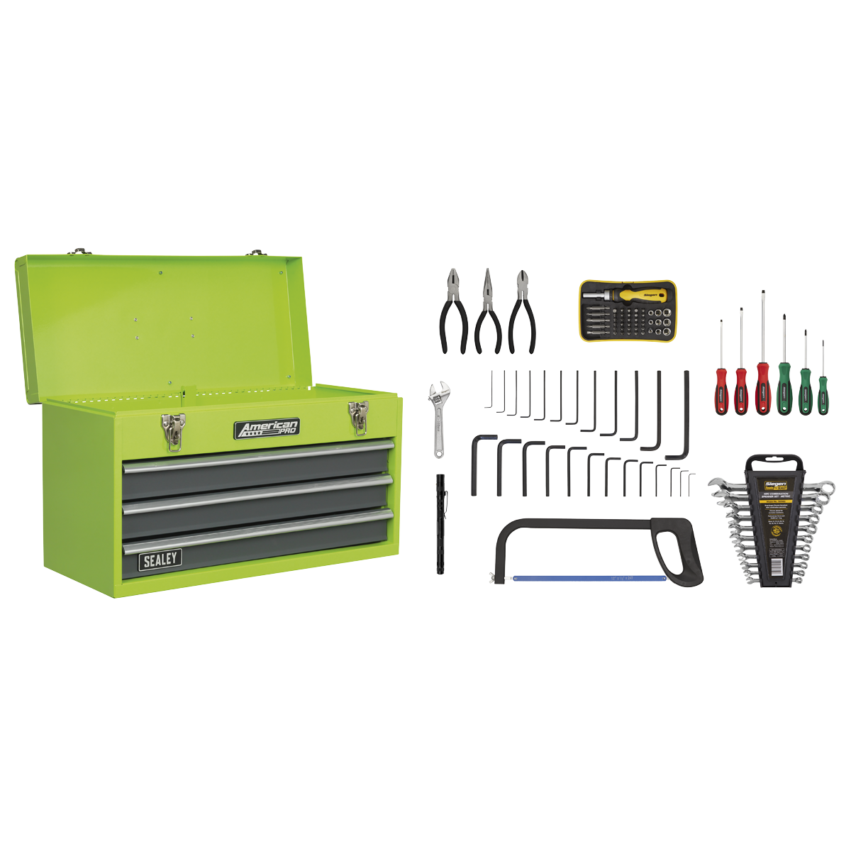 Sealey American PRO® Tool Chest 3 Drawer with 93pc Tool Kit Sealey 