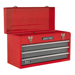 Sealey American PRO® Tool Chest 3 Drawer - Red/Grey