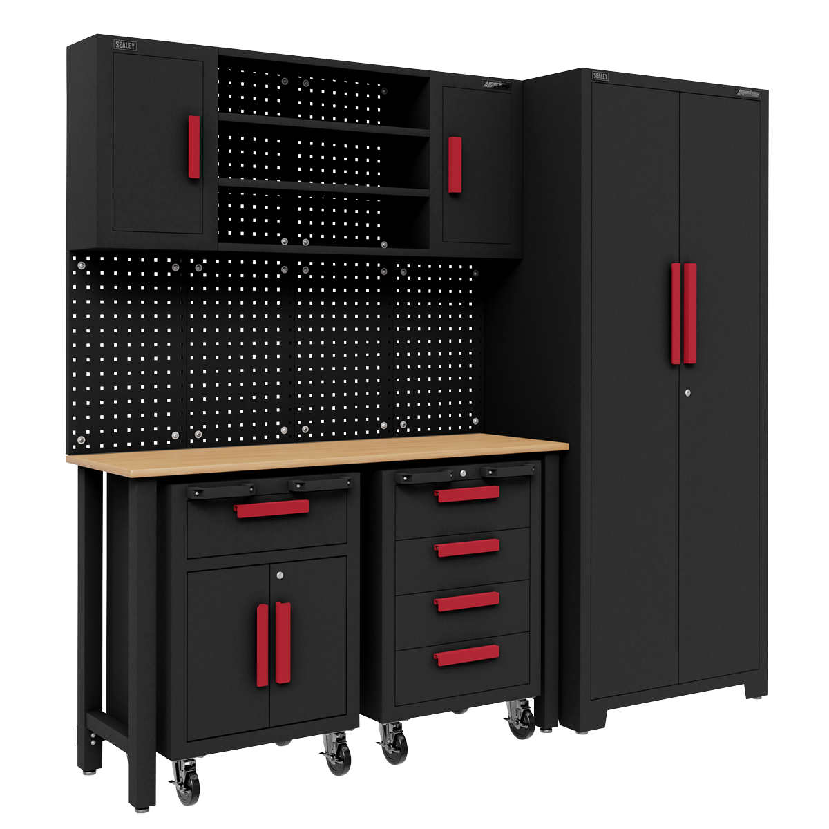 Sealey Complete Garage Storage System with 2 Mobile Trolleys Sealey 