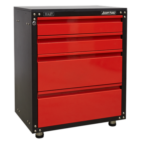 Sealey American PRO® Modular Cabinet with Worktop 4 Drawer 665mm