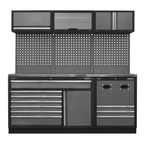 Sealey Superline PRO® Modular Storage System Combo with Stainless Steel Worktop