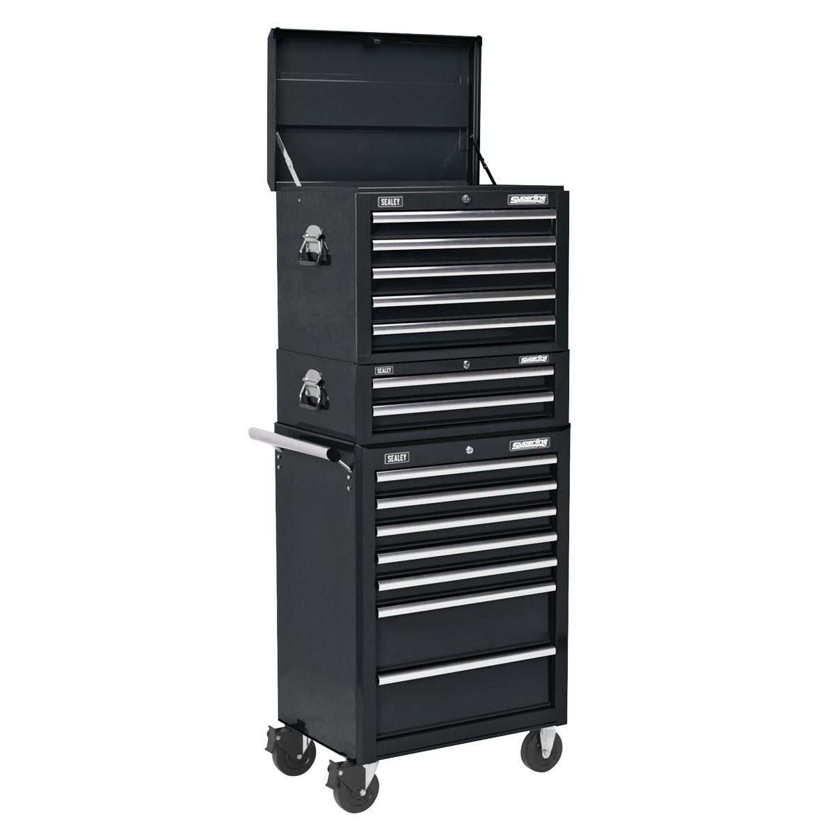 Sealey Superline PRO® Topchest, Mid-Box Tool Chest & Rollcab Combination 14 Drawer Sealey 