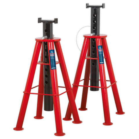 Sealey Premier Axle Stands (Pair) 10 Tonne Capacity per Stand High Level