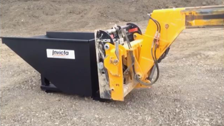 Telehandler Auto-Locking Tipping Skip Invicta Attachments 