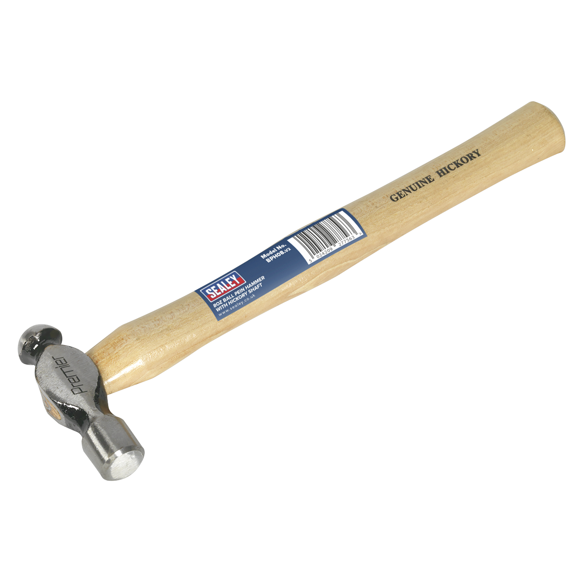 Sealey Premier Ball Pein Hammer with Hickory Shaft