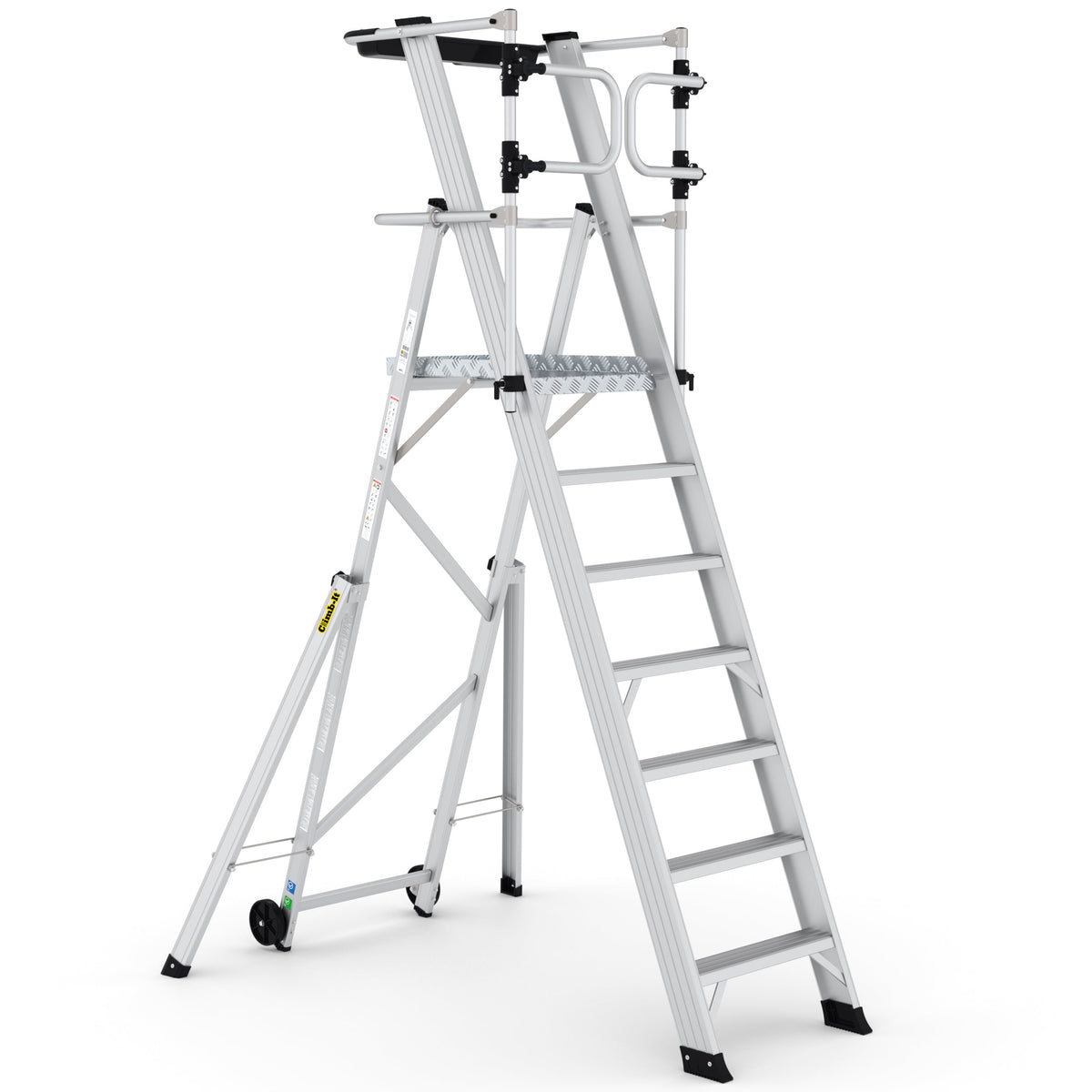 Climb-It Large Platform Folding Steps with Safety Gates Climb-It 
