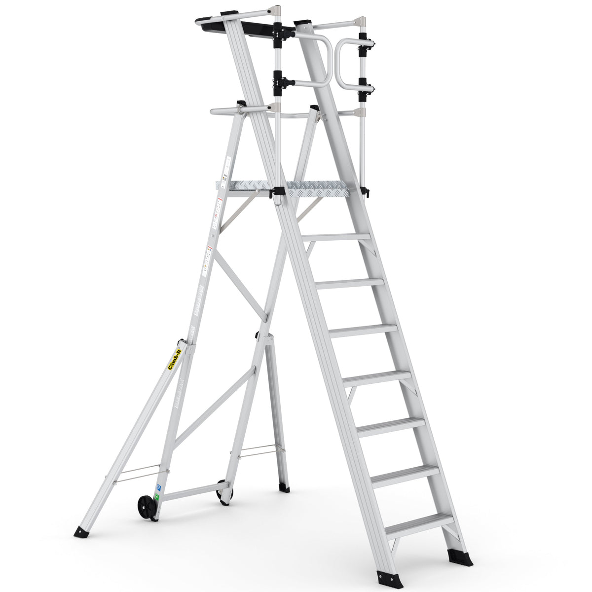 Climb-It Large Platform Folding Steps with Safety Gates Climb-It 