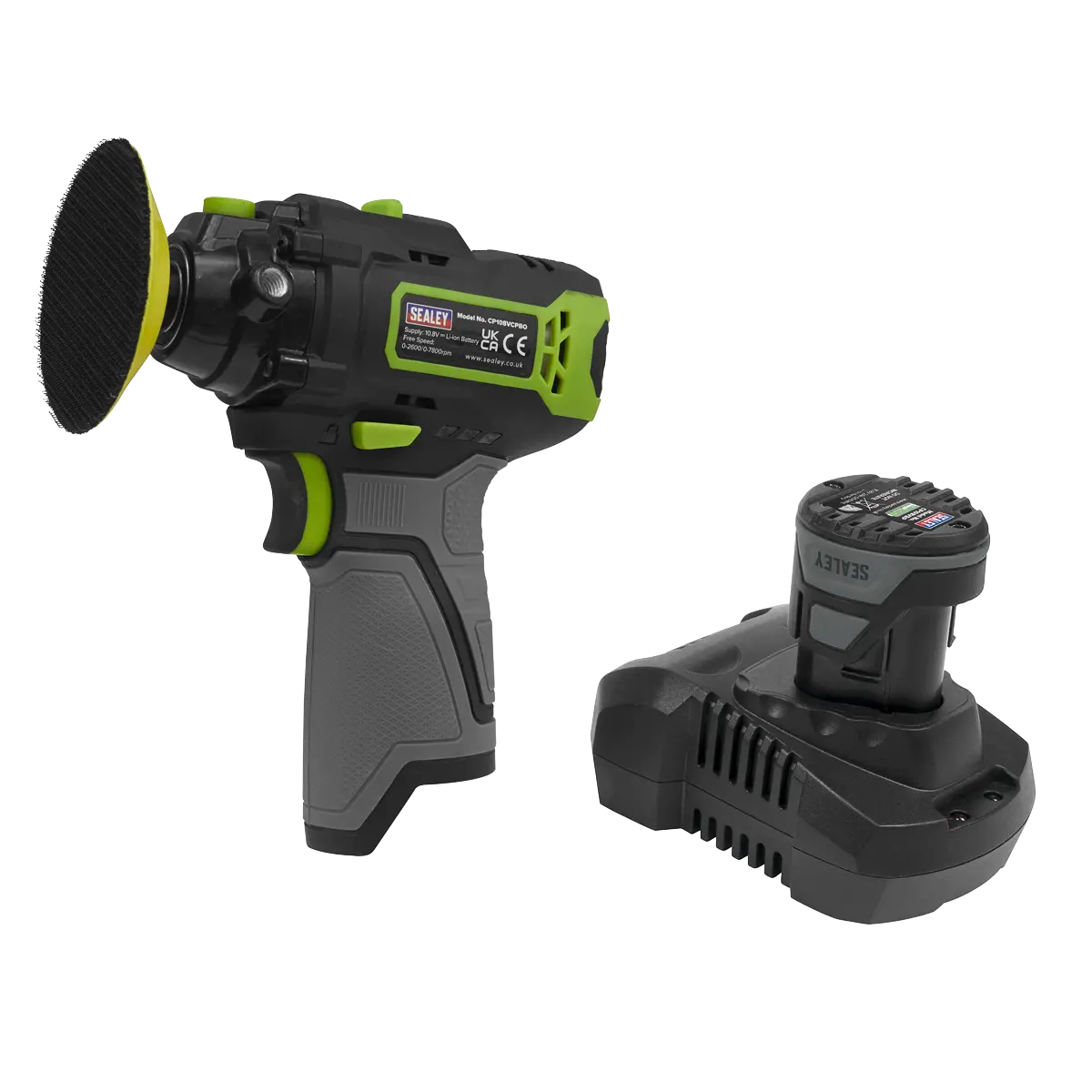 Sealey SV10.8 Series 75mm Cordless Polisher Kit 10.8V Sealey 