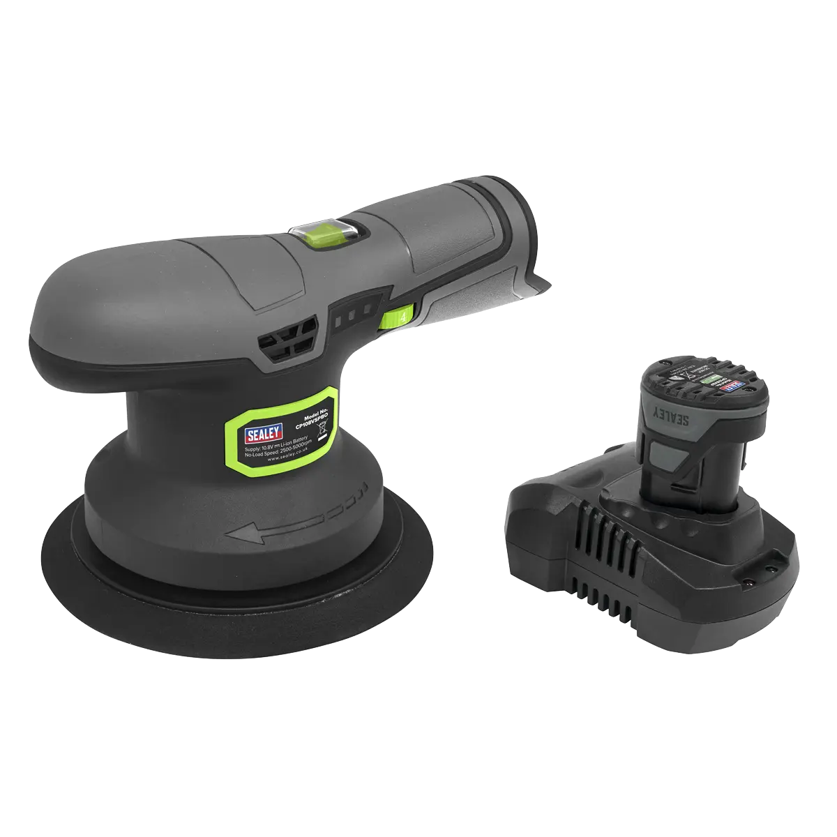 Sealey SV10.8 Series 150mm Cordless Dual Action Sander/Polisher Kit 10.8V 2Ah Sealey 