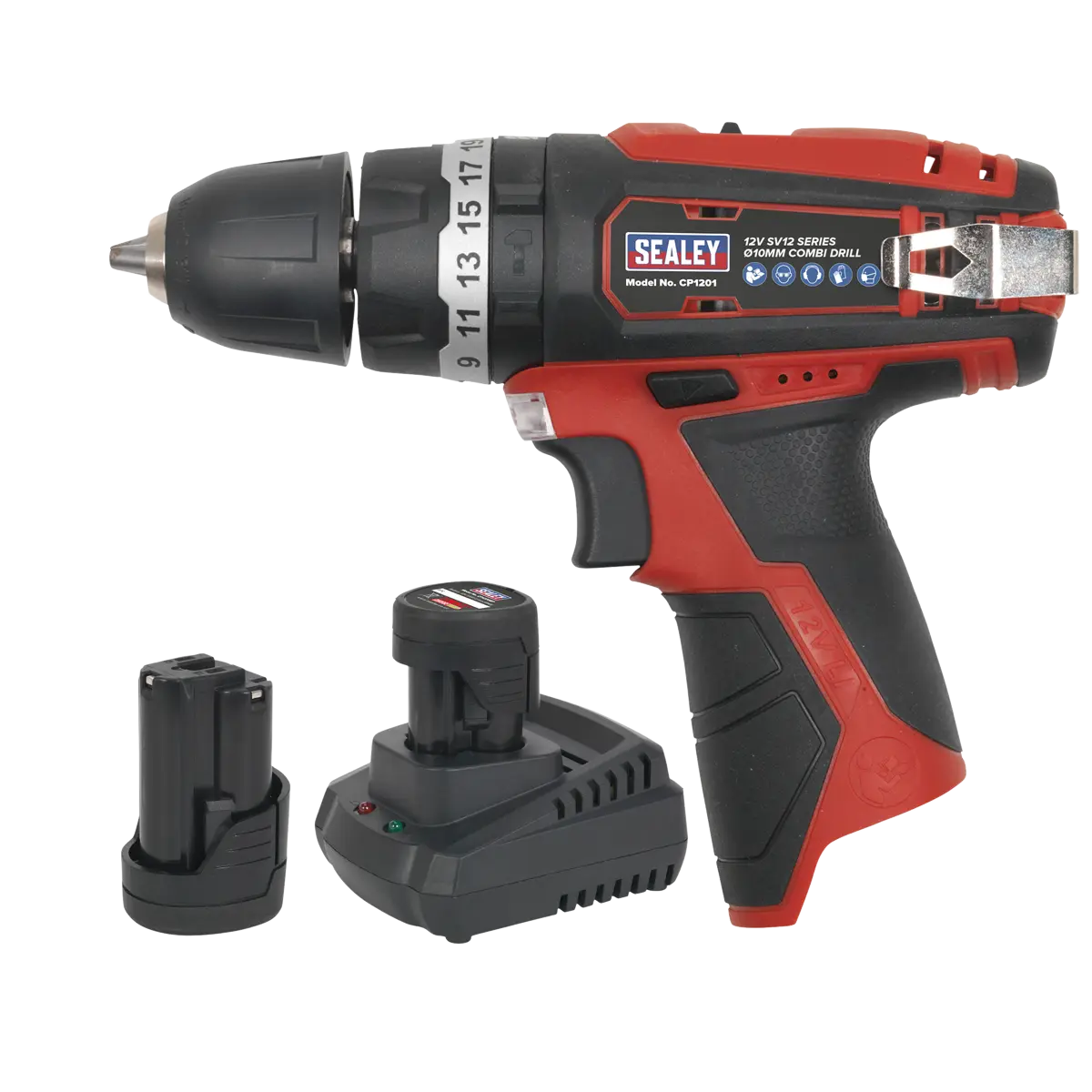 Sealey SV12 Series 10mm Cordless Combi Drill 12V Sealey 