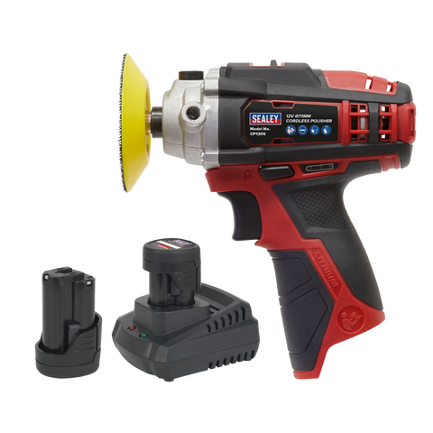 Sealey SV12 Series 71mm Cordless Polisher Kit 12V 1.5Ah - 2 Batteries